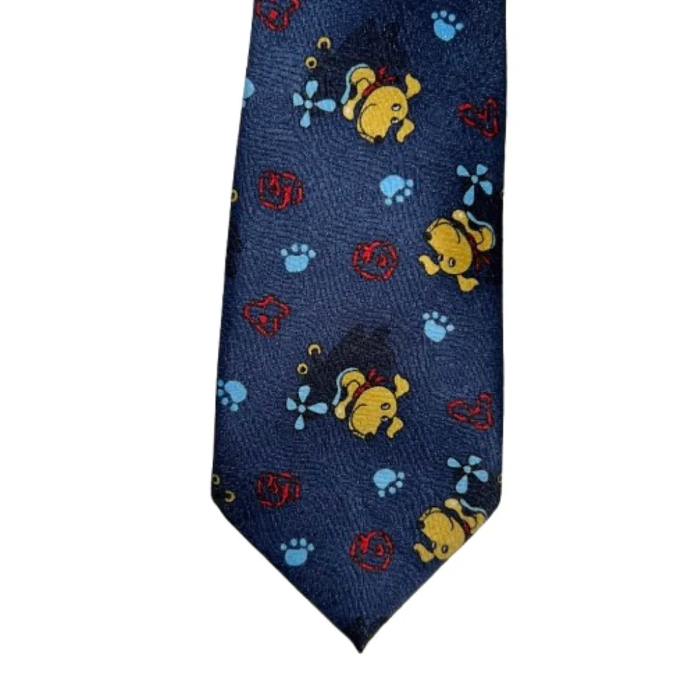 kids faux necktie tie blue